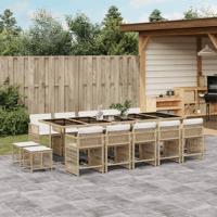 15-delige Tuinset met kussens poly rattan beige 15-delige Tuinset met kussens poly rattan beige