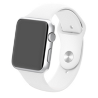 Rubberen sportbandje - Wit - Geschikt voor Apple Watch 38mm / 40mm / 41mm