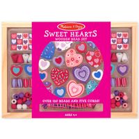 Houten speelgoed kralenset Sweet hearts