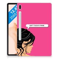 Samsung Galaxy Tab S7FE Print Case Woman Don't Touch My Phone