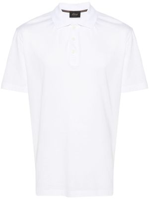 Brioni polo en coton à manches courtes - Blanc