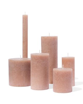 HEMA Rustieke kaarsen bruin (bruin)