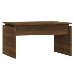 The Living Store Salontafel Bewerkt Hout - 68 x 50 x 38 cm - Bruineiken