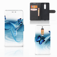 Nokia 5 Telefoonhoesje met Pasjes Vlinders - thumbnail