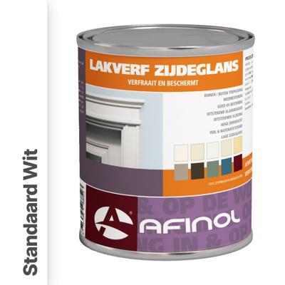 Afinol Zijdeglans Lakverf Standaard Wit (Witste kleur) 750 ml