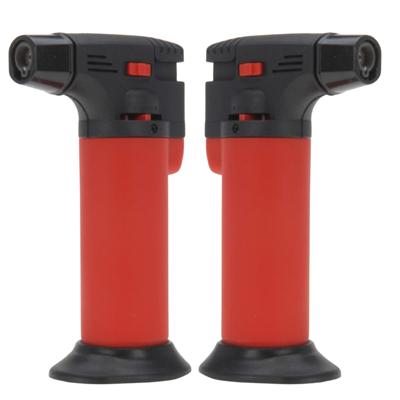 Multifunctionele turbo brander - 2x - hervulbaar - 11 cm - mini gasbrander - stormaansteker