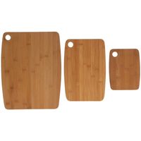 3x Bamboe houten snijplanken/serveerplanken - thumbnail