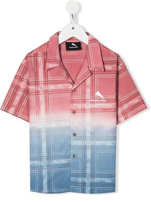 Mauna Kea chemise tie dye à carreaux - Rose