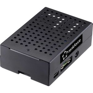 Renkforce RBP-ALC100 SBC-behuizing Geschikt voor serie: Raspberry Pi Incl. actieve koeler Zwart