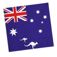Servetten Australie - 20x st - 33 x 33 cm - landen vlag thema feestservetten