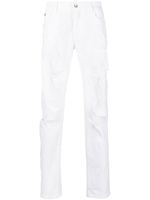 Dolce & Gabbana pantalon droit à effet usé - Blanc