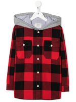 Woolrich Kids chemise à carreaux à capuche - Noir