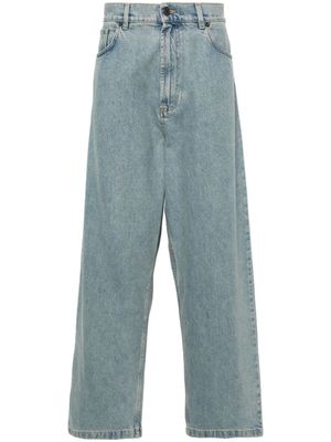 Moschino Mid waist jeans met wijde pijpen - Blauw Moschino Mid waist jeans met wijde pijpen - Blauw