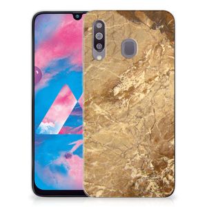 Samsung Galaxy M30 TPU Siliconen Hoesje Marmer Creme