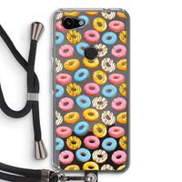Pink donuts: Pixel 3a Transparant Hoesje met koord