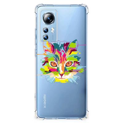 Xiaomi 12 Lite Stevig | Bumper Hoesje | Cat Color Xiaomi 12 Lite Stevig | Bumper Hoesje | Cat Color
