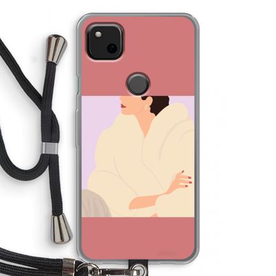 Cosy: Pixel 4a Transparant Hoesje met koord