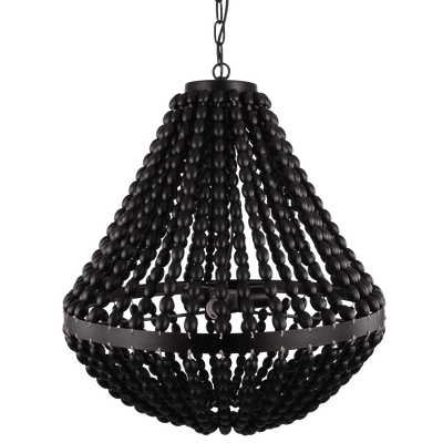 Hanglamp Casimira Landelijk 60 cm 1 Lichts Zwart