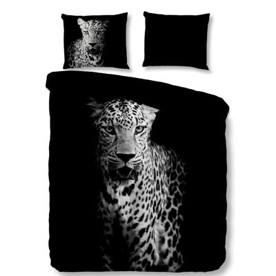 Dekbedovertrek Hans - Tweepersoons (200x200 cm) - Zwart Microvezel - Dessin: Dieren - Pure - Dekbed-Discounter.nl