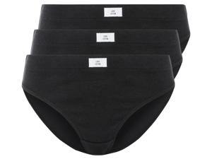 esmara 3 dames slips (Zwart, XS (32/34))