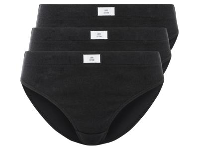esmara 3 dames slips (Zwart, XS (32/34))