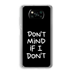 Don't Mind: Xiaomi Poco X3 NFC Transparant Hoesje