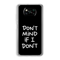 Don't Mind: Xiaomi Poco X3 NFC Transparant Hoesje