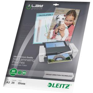 Leitz Lamineerfolie DIN A3 80 micron glanzend 25 stuk(s)