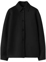 Jil Sander surchemise en laine vierge mélangée - Noir