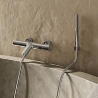 Badkraan SaniClear Shine | Opbouw | Thermostaatkraan | Incl.Handdoucheset | 2-weg | 2-knops | Rond | Chroom Badkraan SaniClear Shine | Opbouw | Thermostaatkraan | Incl.Handdoucheset | 2-weg | 2-knops | Rond | Chroom