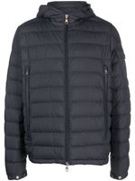 Moncler veste matelassée à patch logo - Bleu - thumbnail