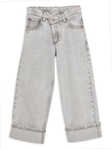 Brunello Cucinelli Kids jean ample à effet délavé - Gris