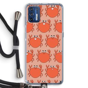 Krab: Motorola Moto G9 Plus Transparant Hoesje met koord