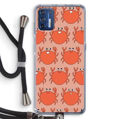 Krab: Motorola Moto G9 Plus Transparant Hoesje met koord