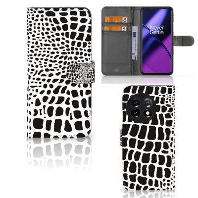OnePlus 11 | Telefoonhoesje | Met pasjeshouder | Slangenprint