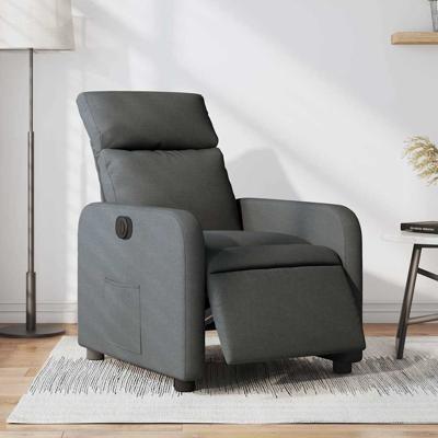 Fauteuil elektrisch verstelbaar stof donkergrijs