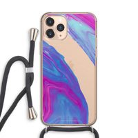 Zweverige regenboog: iPhone 11 Pro Transparant Hoesje met koord