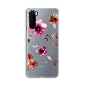Geschilderde bloemen: OnePlus Nord Transparant Hoesje