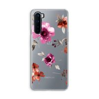 Geschilderde bloemen: OnePlus Nord Transparant Hoesje