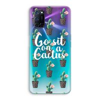 Cactus quote: Oppo A92 Transparant Hoesje