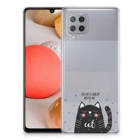 Samsung Galaxy A42 Telefoonhoesje met Naam Cat Good Day