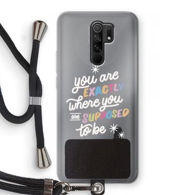 Right Place: Xiaomi Redmi 9 Transparant Hoesje met koord