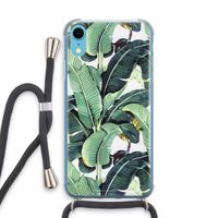 Bananenbladeren: iPhone XR Transparant Hoesje met koord