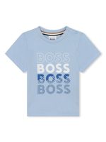 BOSS Kidswear logo-print cotton T-shirt - Bleu - thumbnail