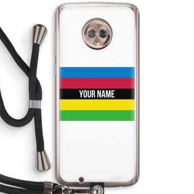 WK Wielrennen: Motorola Moto G6 Transparant Hoesje met koord