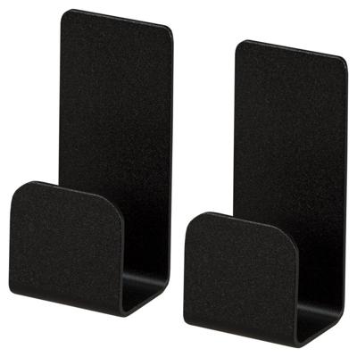 Haceka Redefine Handoekhaak - enkel - 2 stuks - zelfklevend - mat zwart 2010529