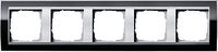 Gira Event Clear Zwart / Aluminum 5-voudig