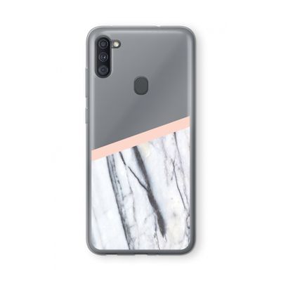 A touch of peach: Samsung Galaxy A11 Transparant Hoesje