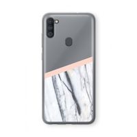 A touch of peach: Samsung Galaxy A11 Transparant Hoesje