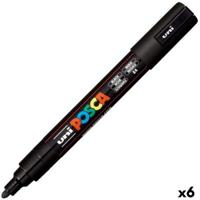Markeerstiften POSCA PC-5M Kogelpunt Zwart (6 Stuks)